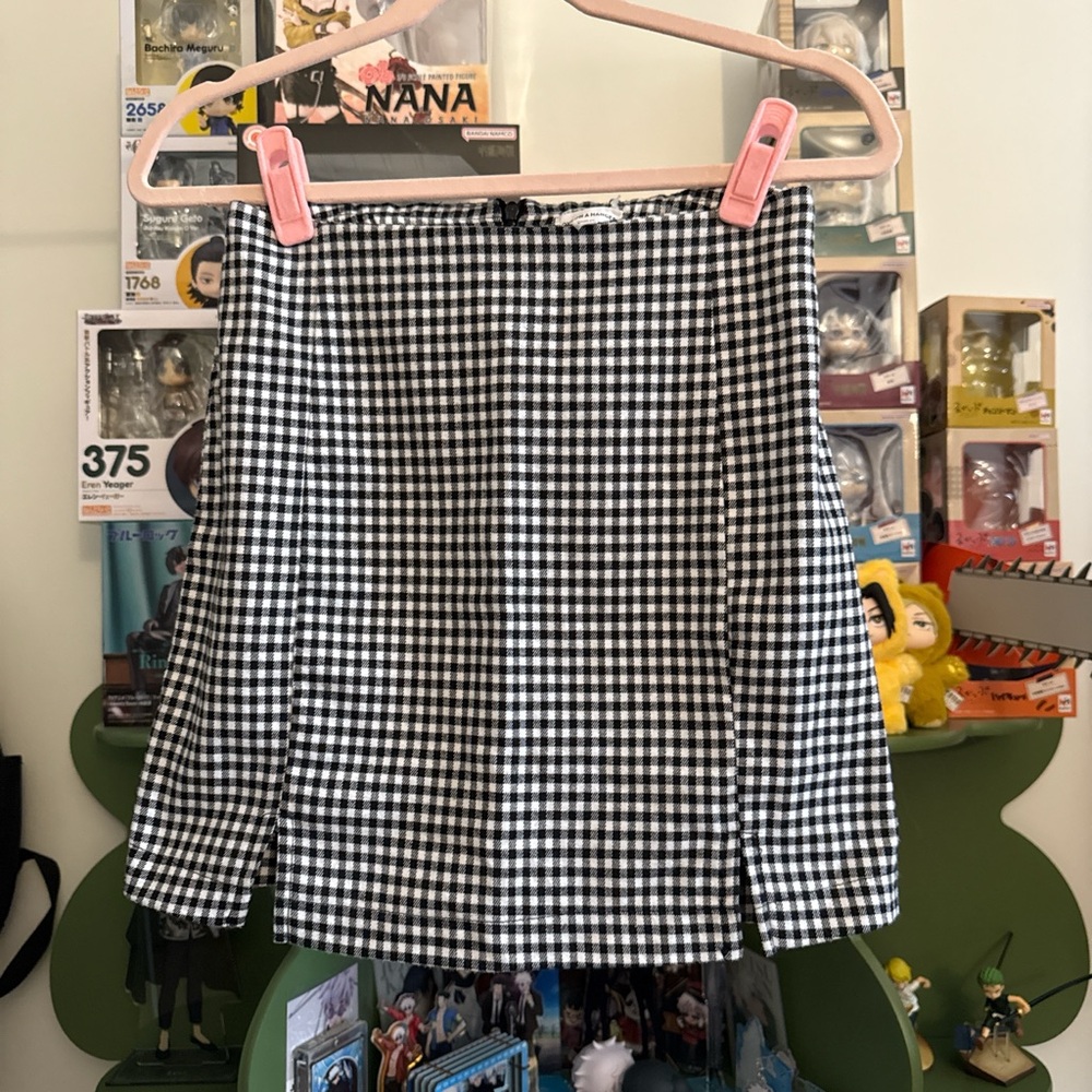 Black and White Gingham Skirt